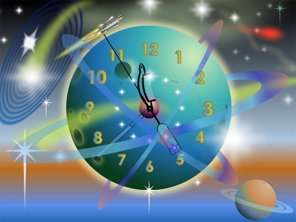 animated live wallpaper,clock,space,sky,illustration,graphic design