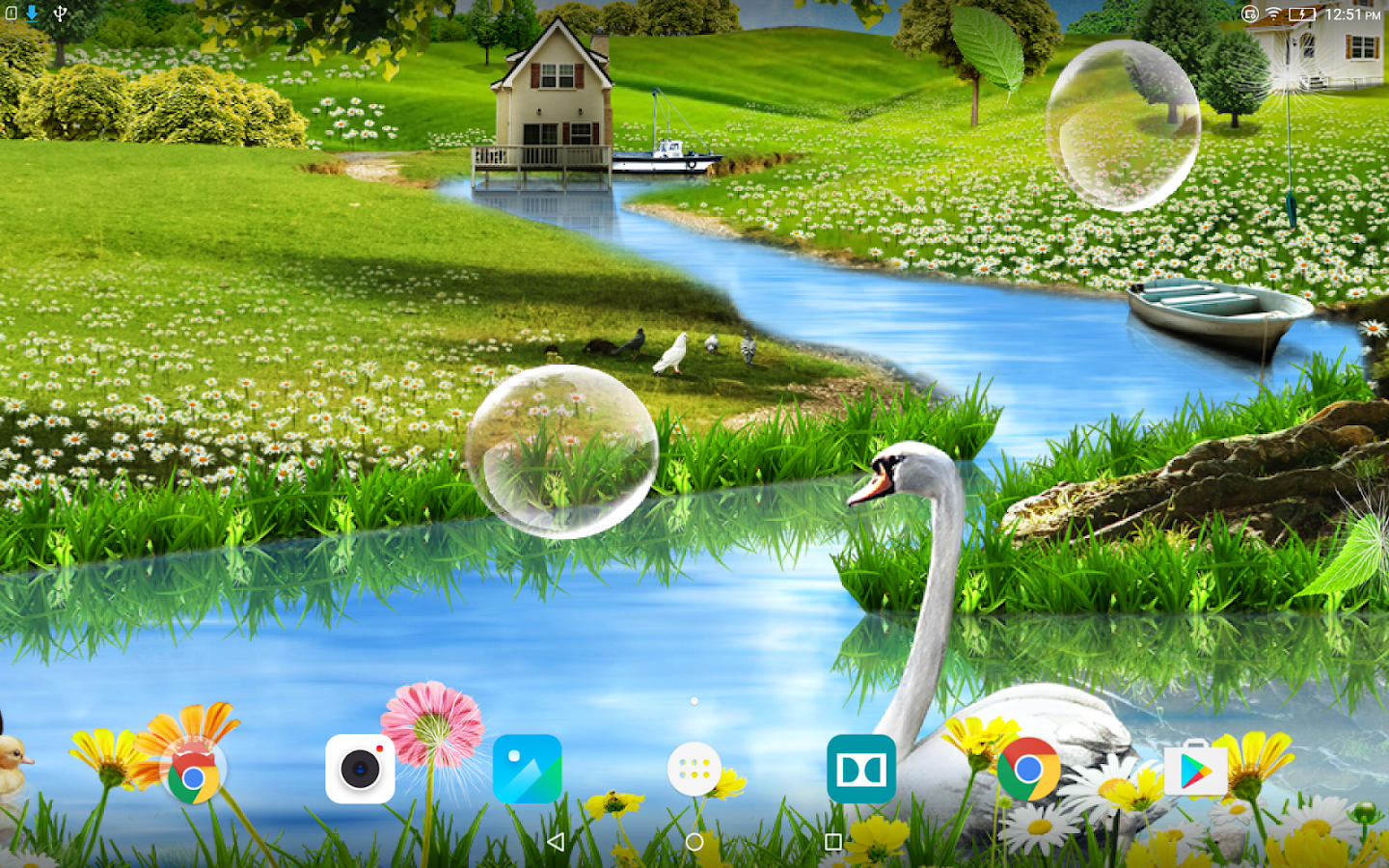 animiertes live wallpaper,natürliche landschaft,natur,wasservorräte,wasser,gras