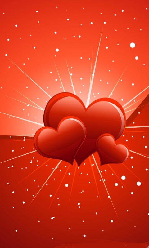 simpatici sfondi per cellulari,rosso,cuore,san valentino,amore,illustrazione