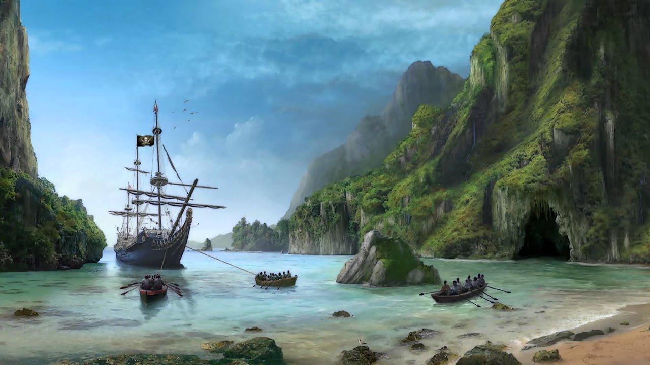pirate ship wallpaper,nature,vehicle,galleon,watercraft,tall ship