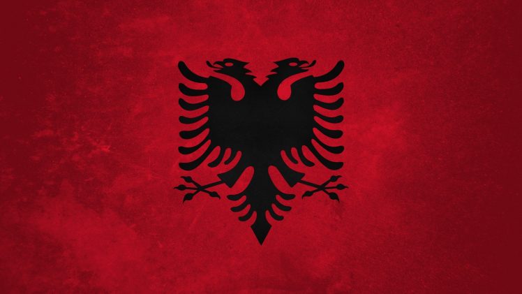 albania wallpaper,red,emblem,logo,graphics,flag