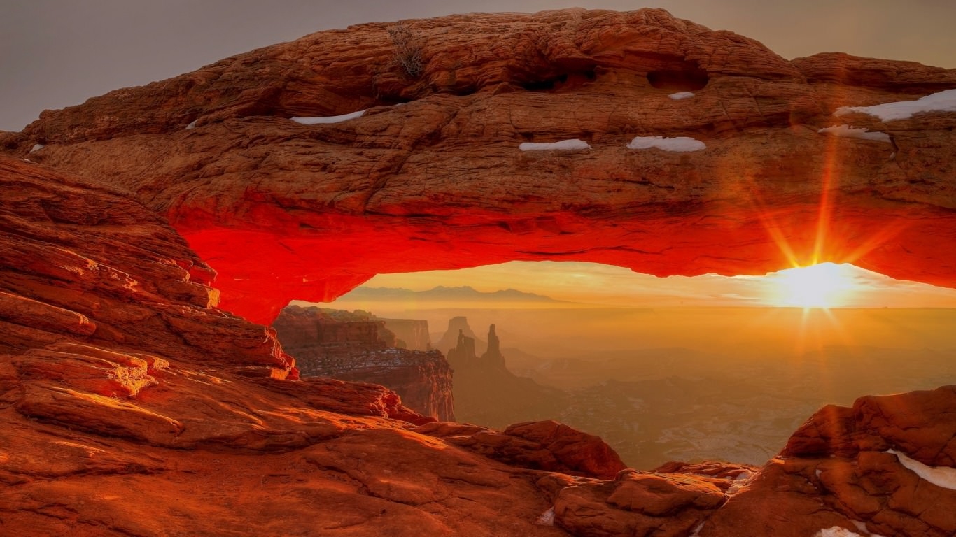 sonnenschein tapete,felsen,natur,formation,bogen,natürliche landschaft