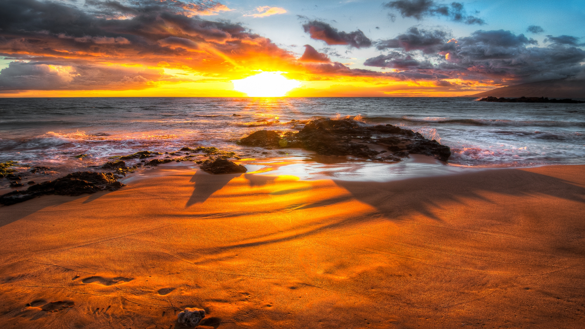 fond d'écran du lever du soleil,ciel,la nature,horizon,mer,rive