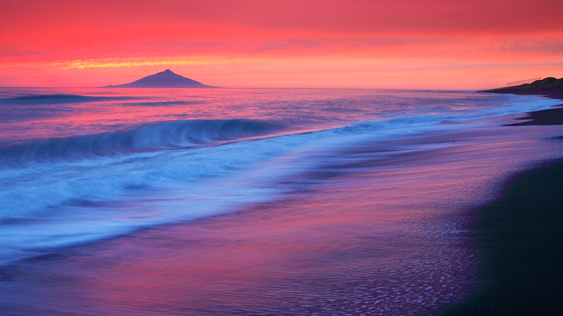 fond d'écran du lever du soleil,ciel,horizon,vague,la nature,océan