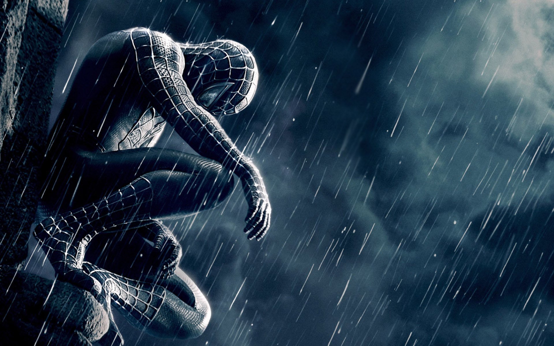 black spiderman wallpaper,sky,cg artwork,water,organism,fictional character