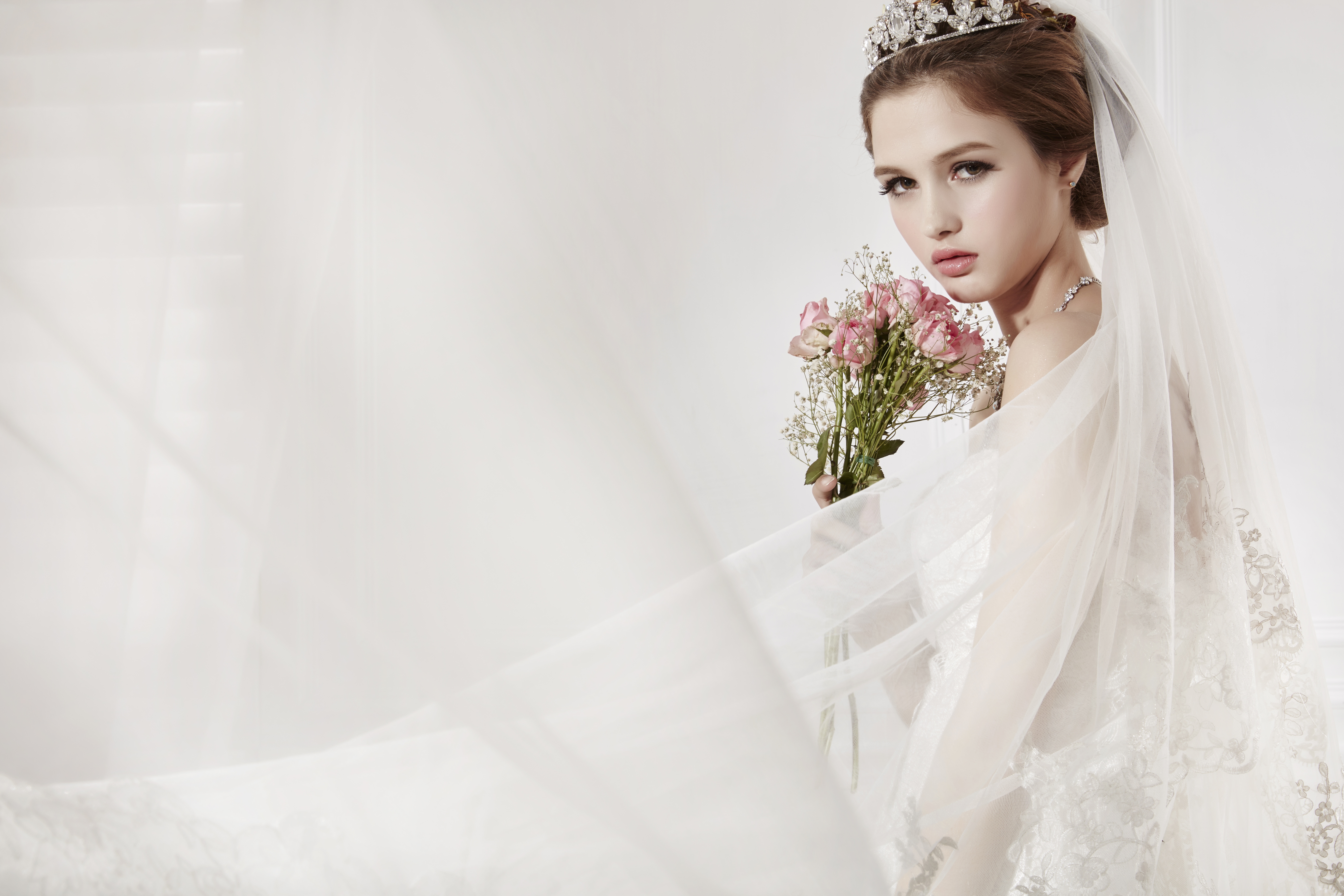bridal wallpaper,wedding dress,headpiece,dress,white,photograph