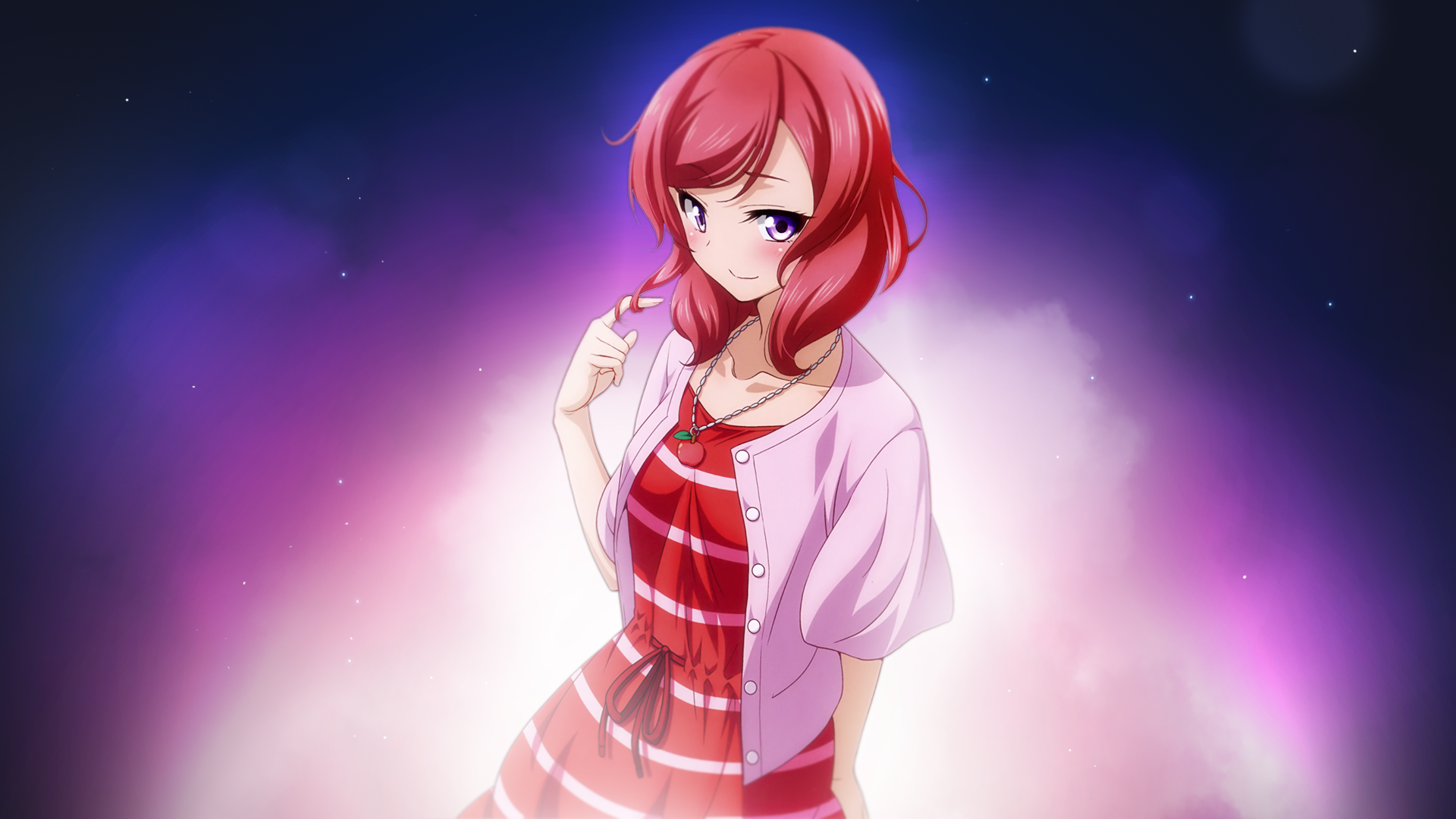 amor live wallpaper hd,dibujos animados,anime,cg artwork,rosado,cabello rojo