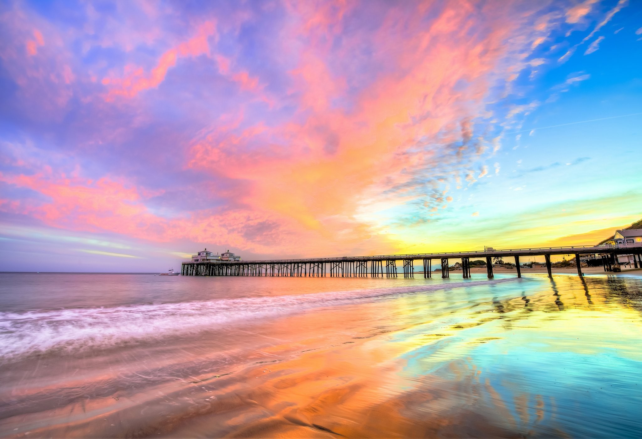 fondo de pantalla de california,cielo,naturaleza,muelle,paisaje natural,horizonte