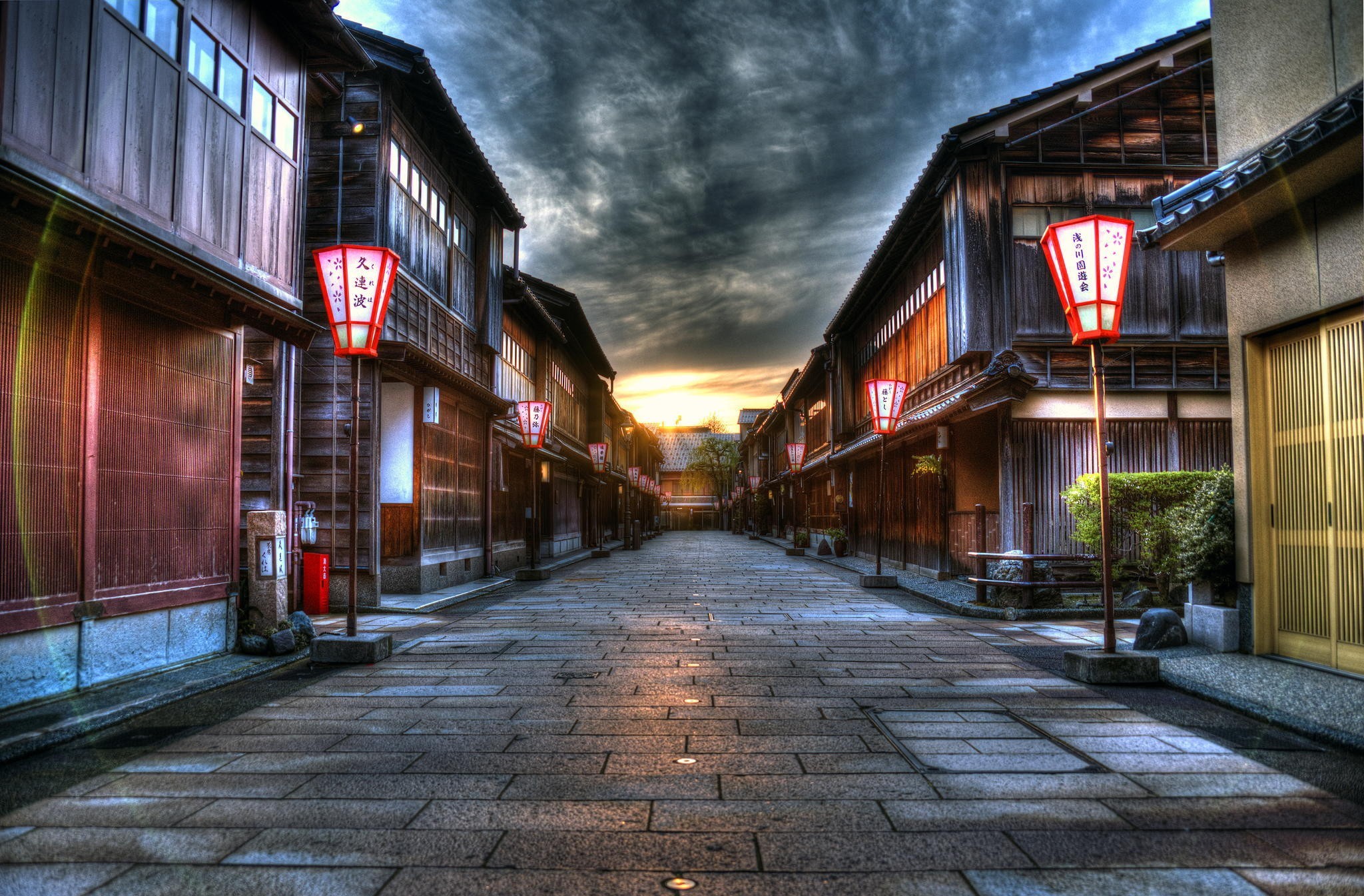 ストリート壁紙,通り,町,建物,空,建築