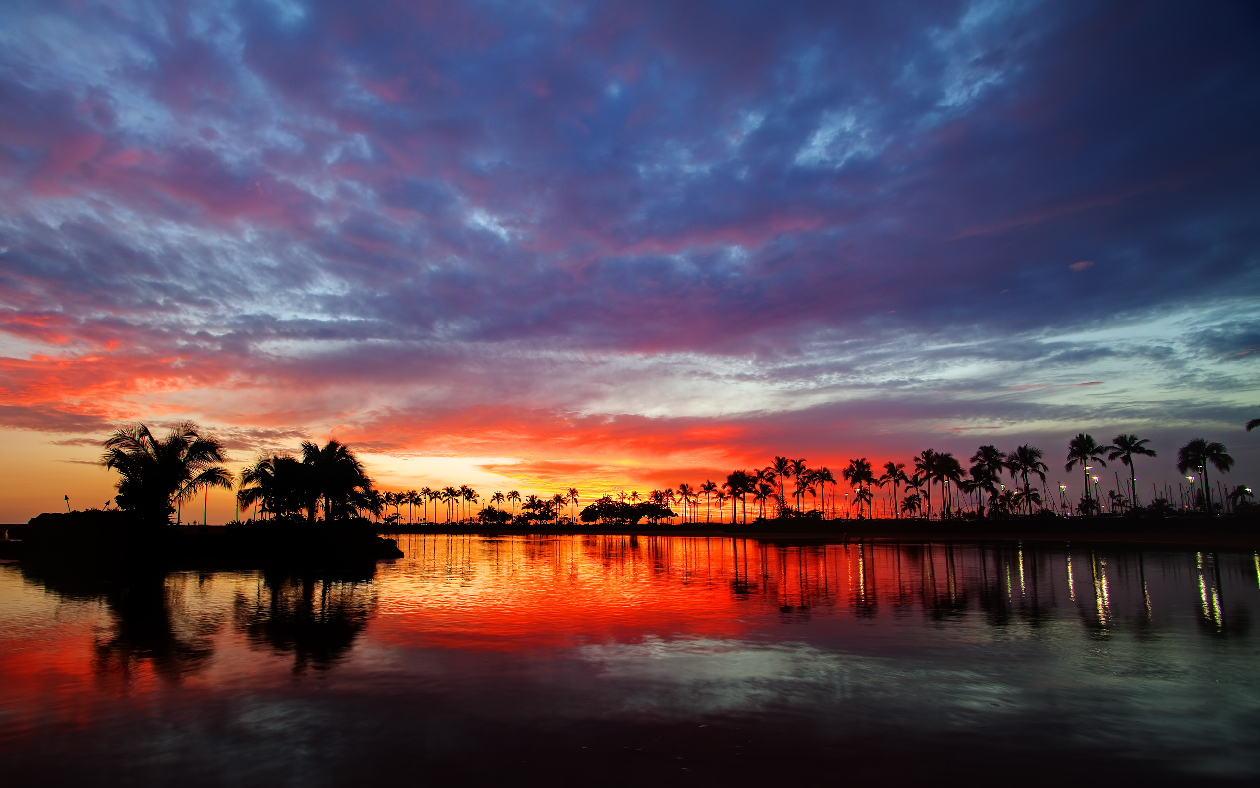 fond d'écran hawaii,ciel,la nature,rémanence,le coucher du soleil,réflexion