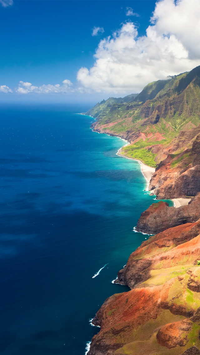 carta da parati alle hawaii,corpo d'acqua,paesaggio naturale,costa,natura,cielo