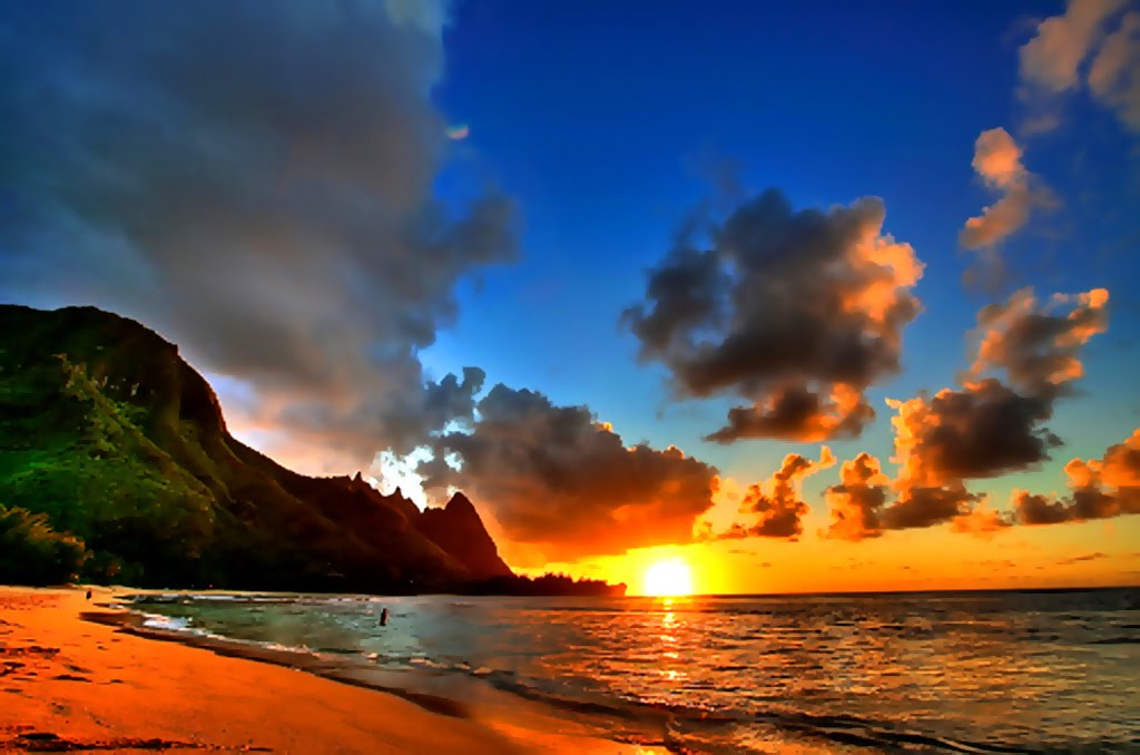 hawaii wallpaper,sky,nature,natural landscape,horizon,sea