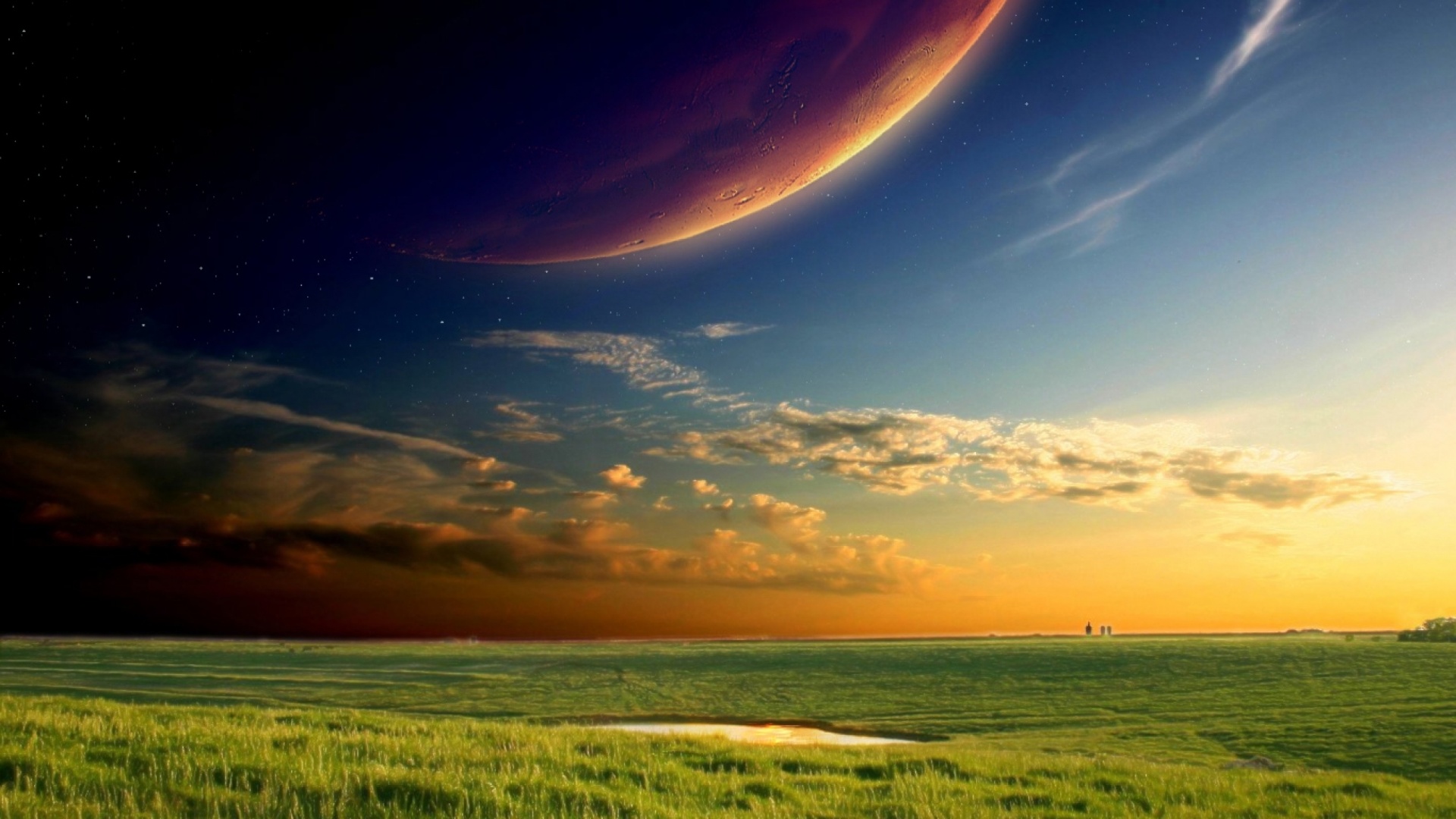 desktop hintergrund 1920x1080,himmel,natürliche landschaft,natur,horizont,wiese