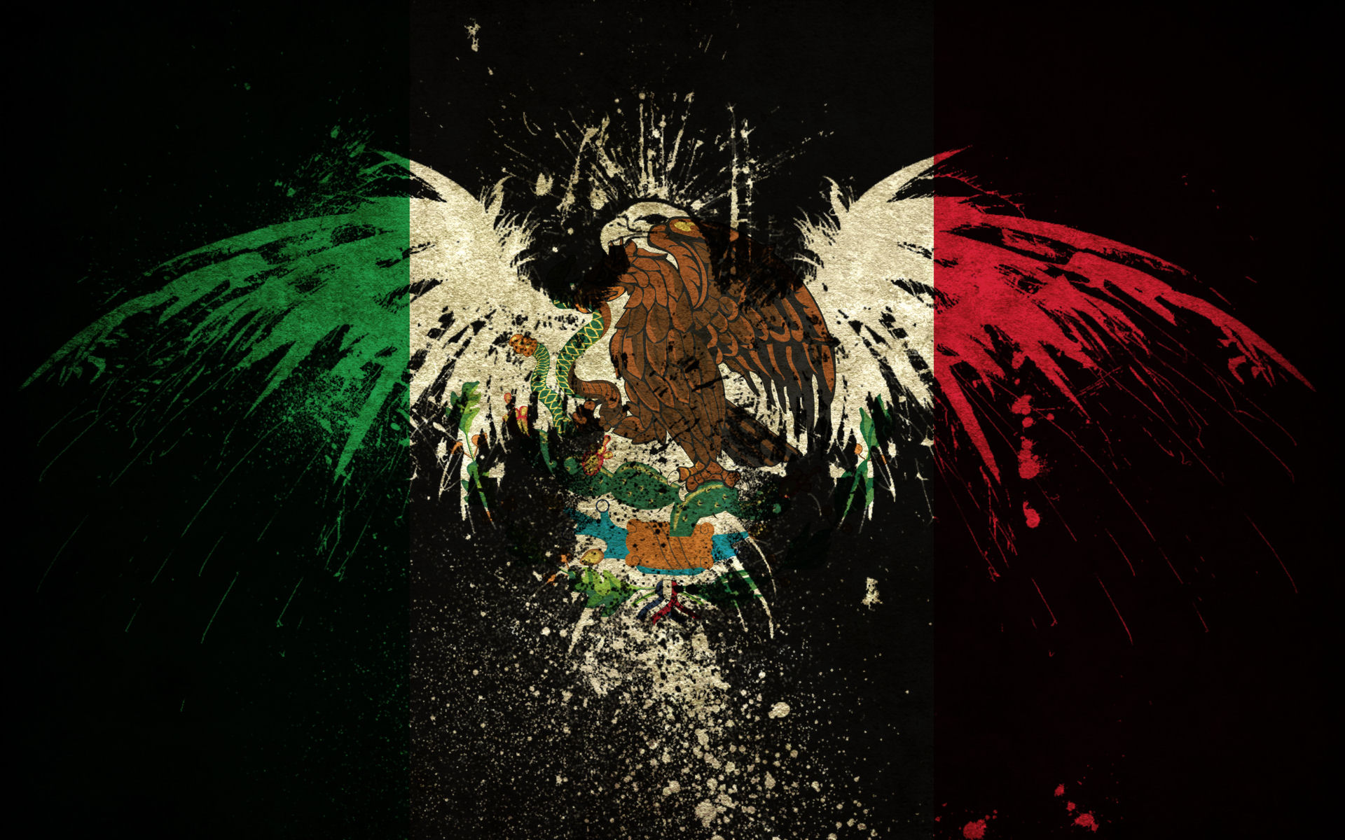 멕시코 벽지,그래픽 디자인,독수리,날개,어둠,제도법