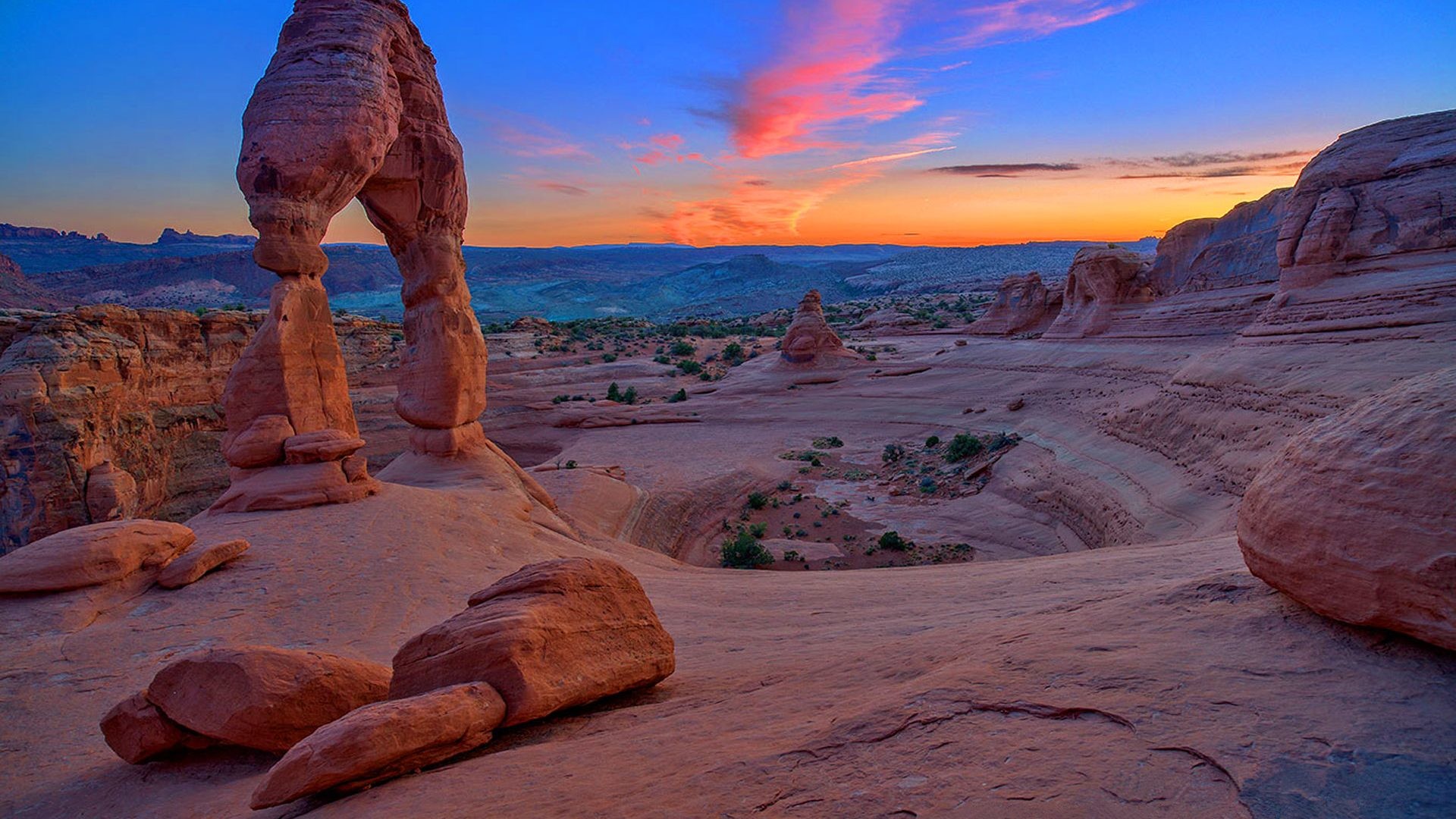 desktop wallpaper 1920x1080,formation,nature,arch,rock,badlands