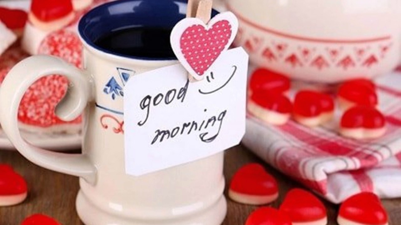 guten morgen wallpaper bild,herz,valentinstag,essen,liebe,becher