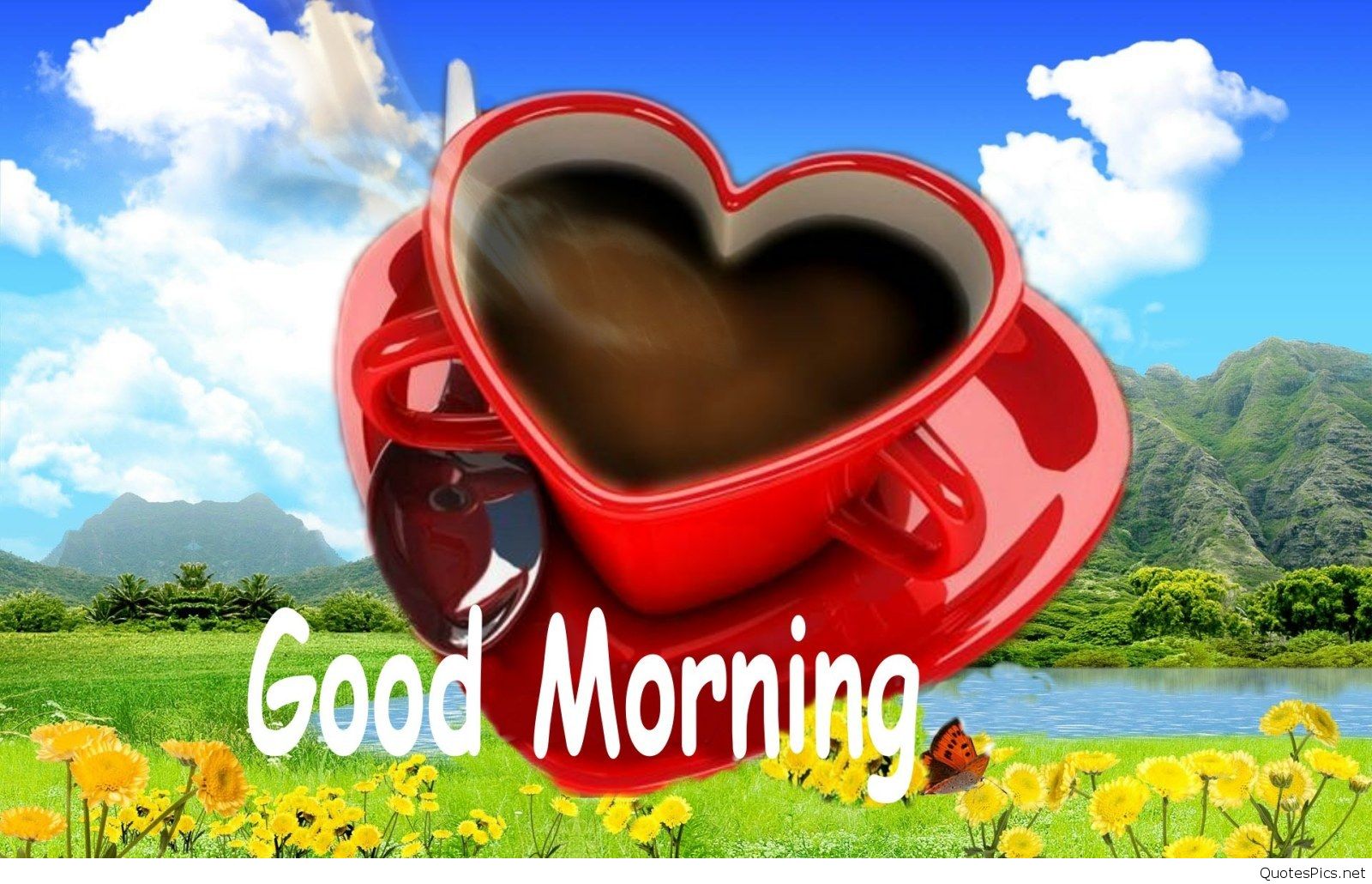 good morning wallpaper free download,love,heart,morning,valentine's day,sky