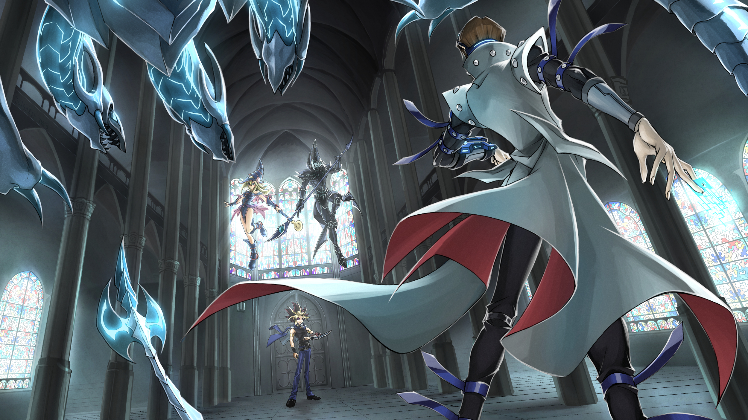 yugioh wallpaper,cg artwork,fictional character,dragon,games,massively multiplayer online role playing game