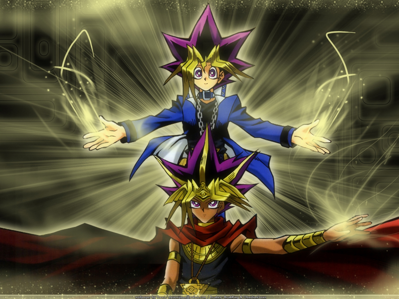 fond d'écran yugioh,personnage fictif,anime,conception graphique,oeuvre de cg,illustration