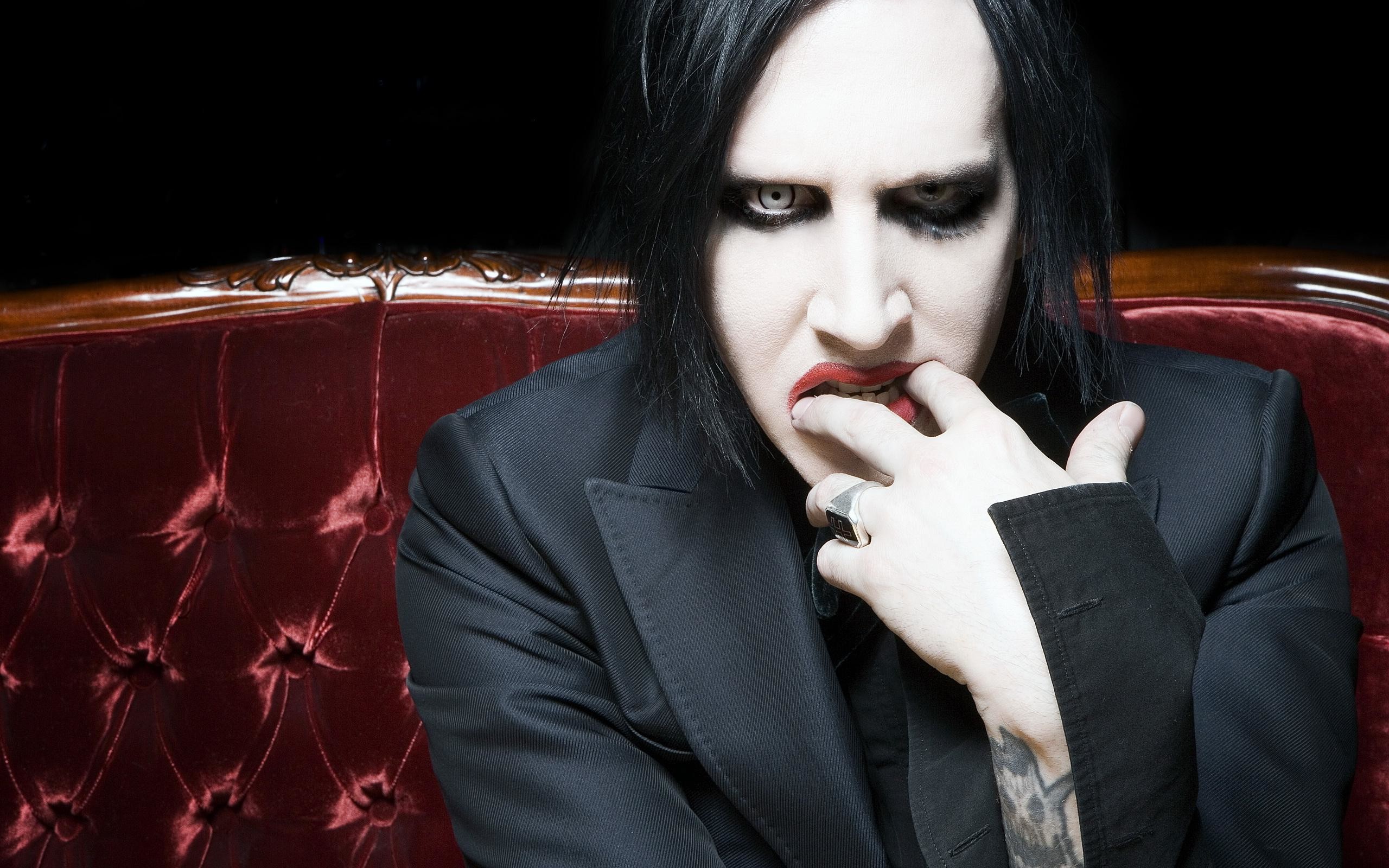 marilyn manson wallpaper,lip,mouth,black hair,photography,goth subculture