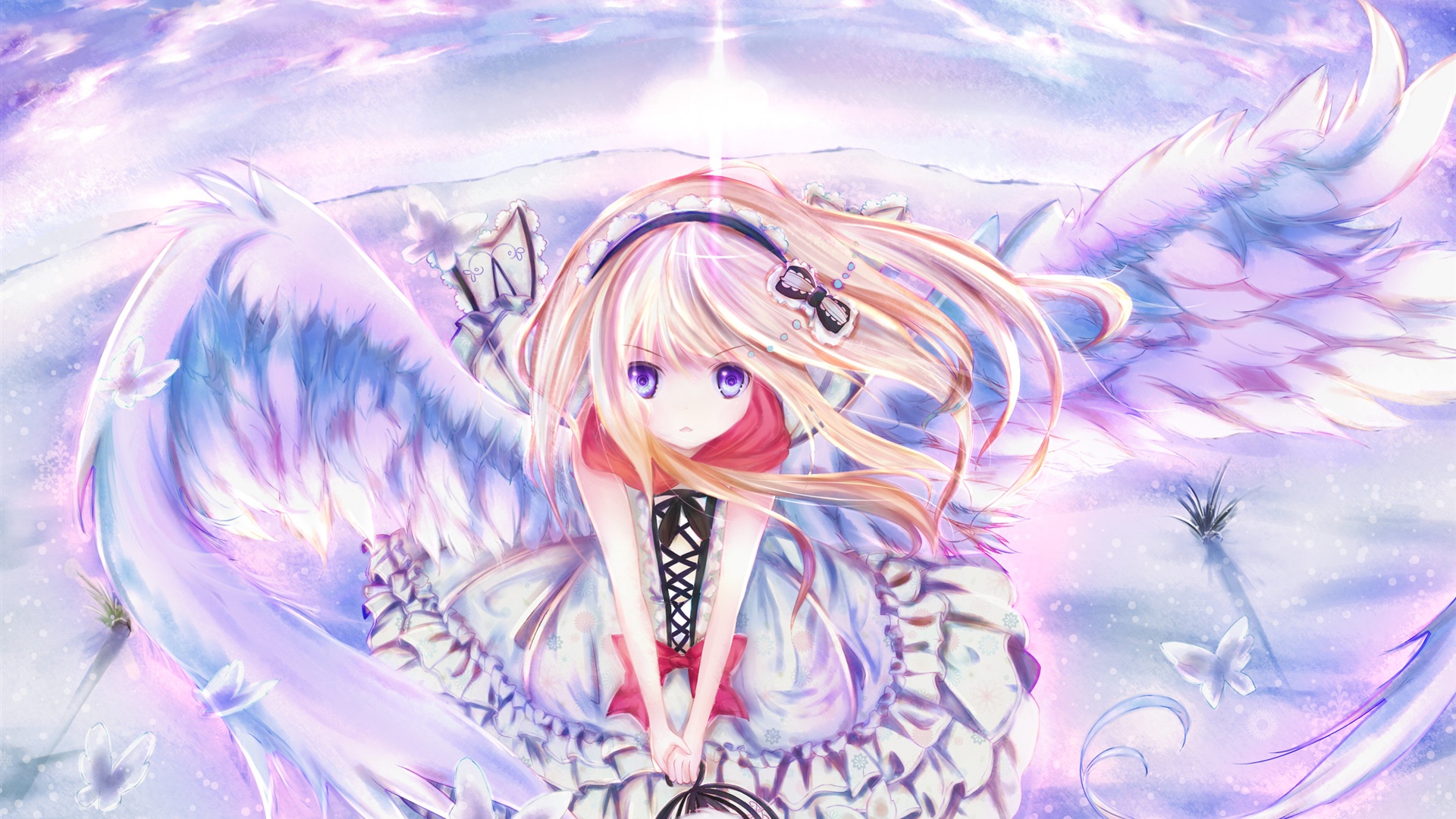 sfondi ragazza gratis,cg artwork,anime,cartone animato,cielo,personaggio fittizio