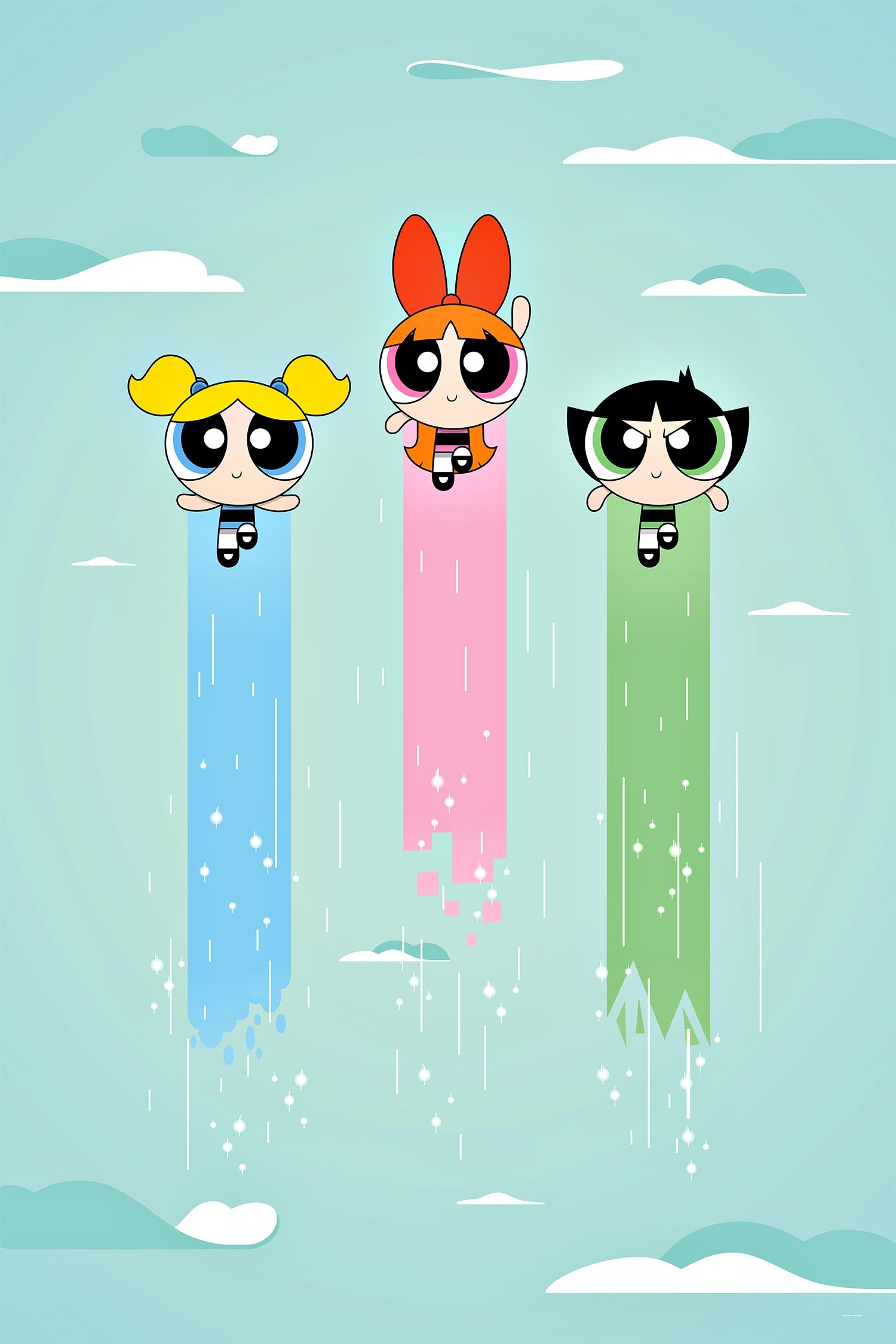 powerpuff girls wallpaper,karikatur,illustration,kunst,animierter cartoon,animation