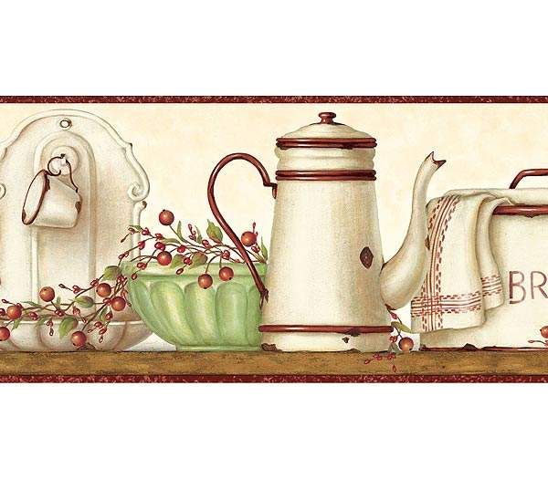 wallpaper borders for kitchen,kettle,teapot,jug,serveware,tableware