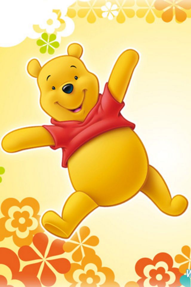 winnie the pooh wallpaper,cartoon,yellow,honeybee,animated cartoon,illustration