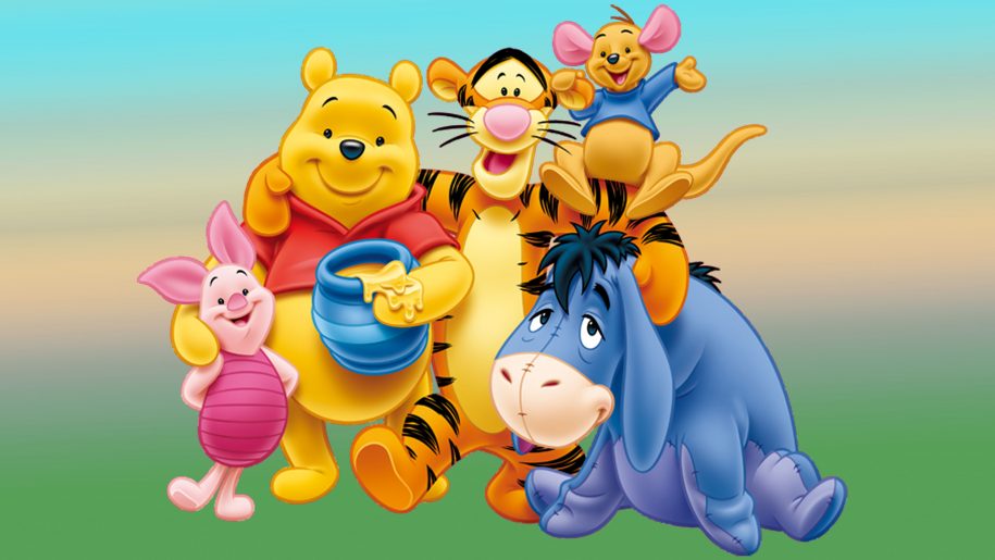 winnie the pooh tapete,animierter cartoon,karikatur,animation,illustration,glücklich