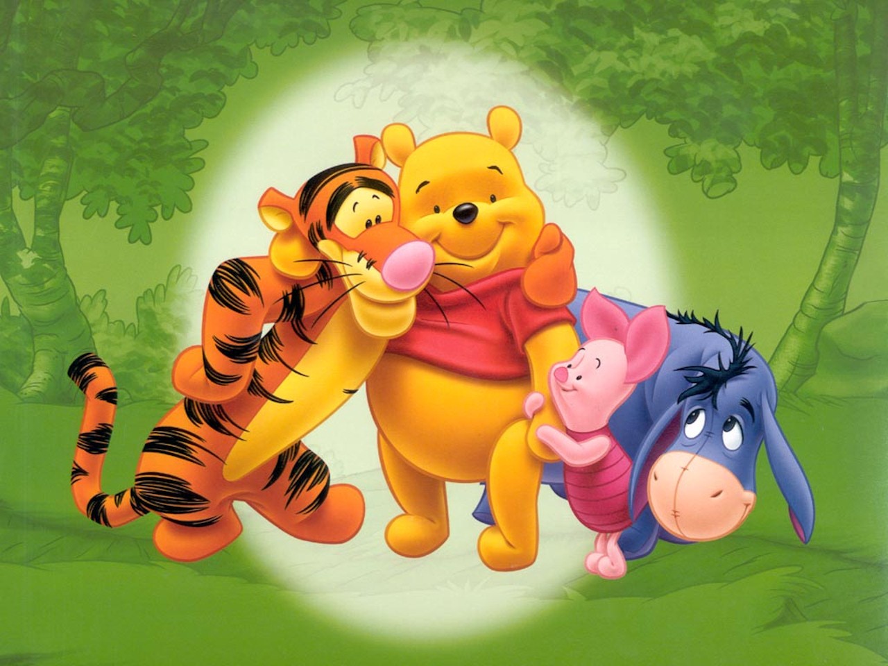 winnie the pooh wallpaper,animated cartoon,cartoon,illustration,animation,grass