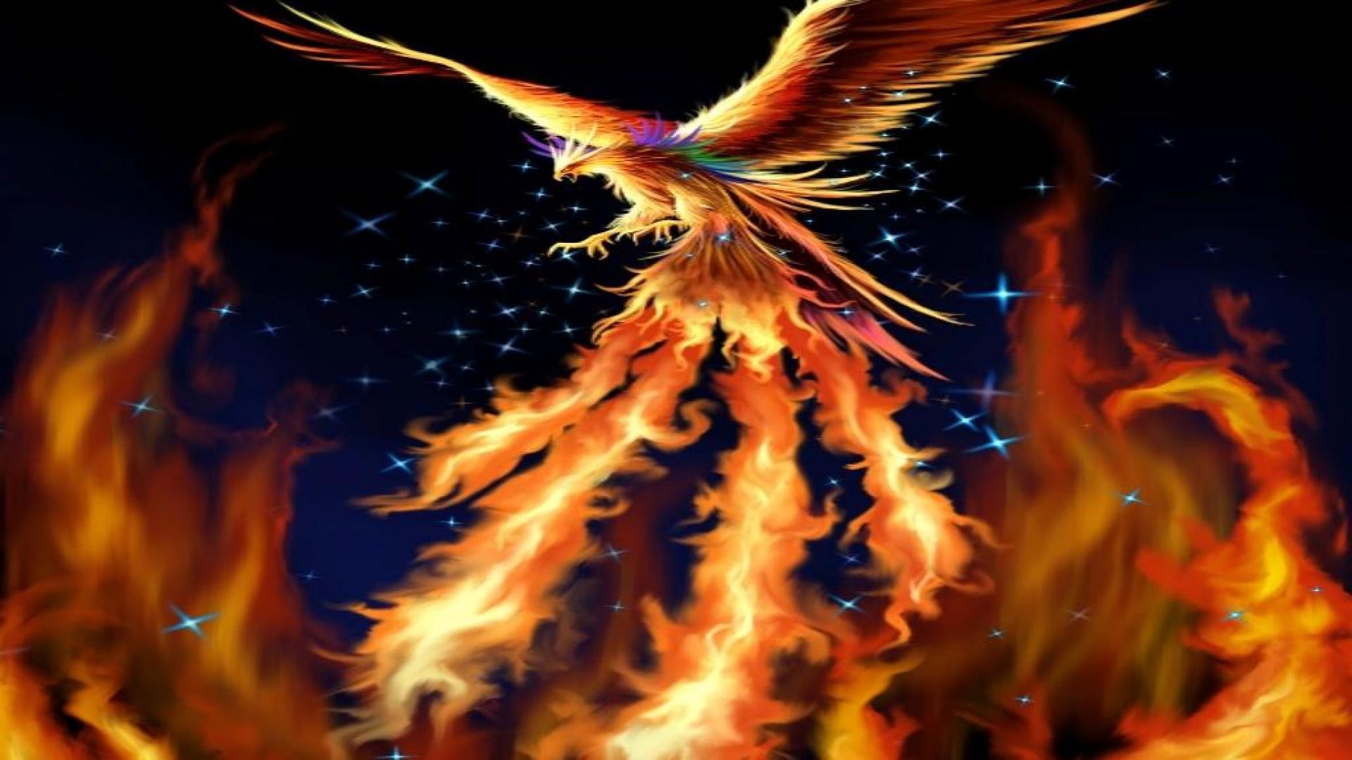 phoenix wallpaper,hitze,mythologie,flügel,fraktale kunst,flamme