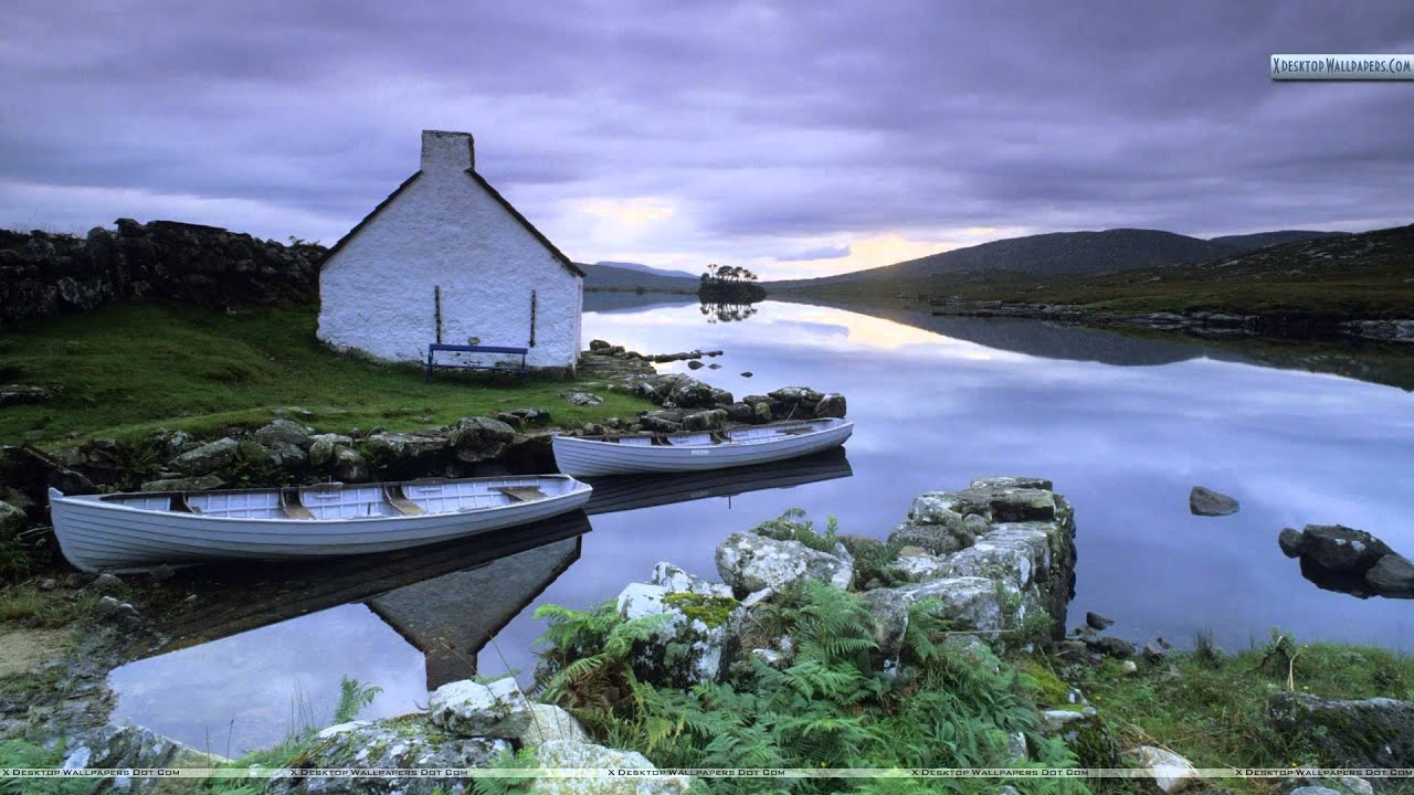 ireland wallpaper,nature,natural landscape,water,highland,water resources