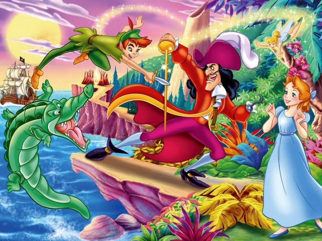 peter pan wallpaper,animated cartoon,cartoon,fictional character,illustration,organism