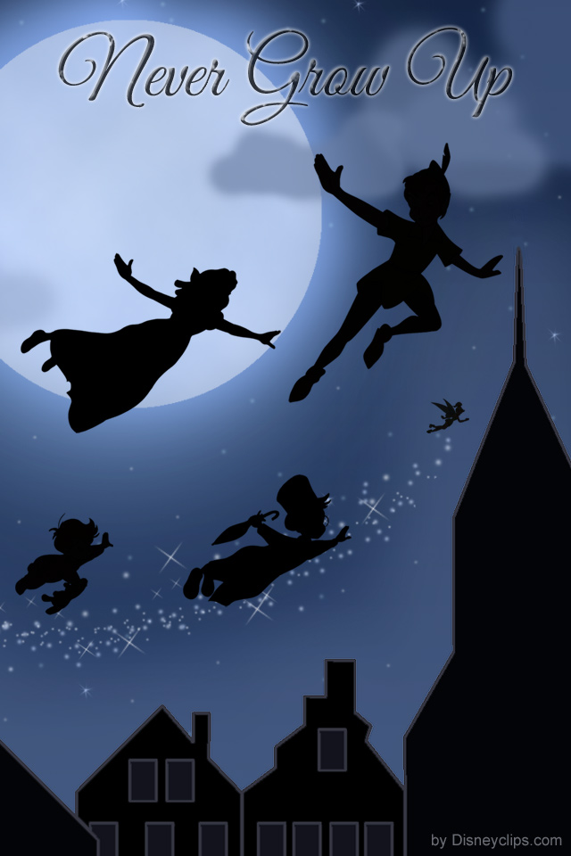 peter pan tapete,poster,glücklich,schatten,erfundener charakter,grafikdesign