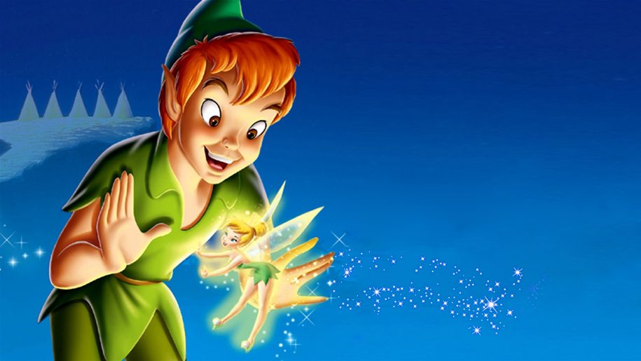 peter pan wallpaper,cartoon,animated cartoon,illustration,fictional character,sky