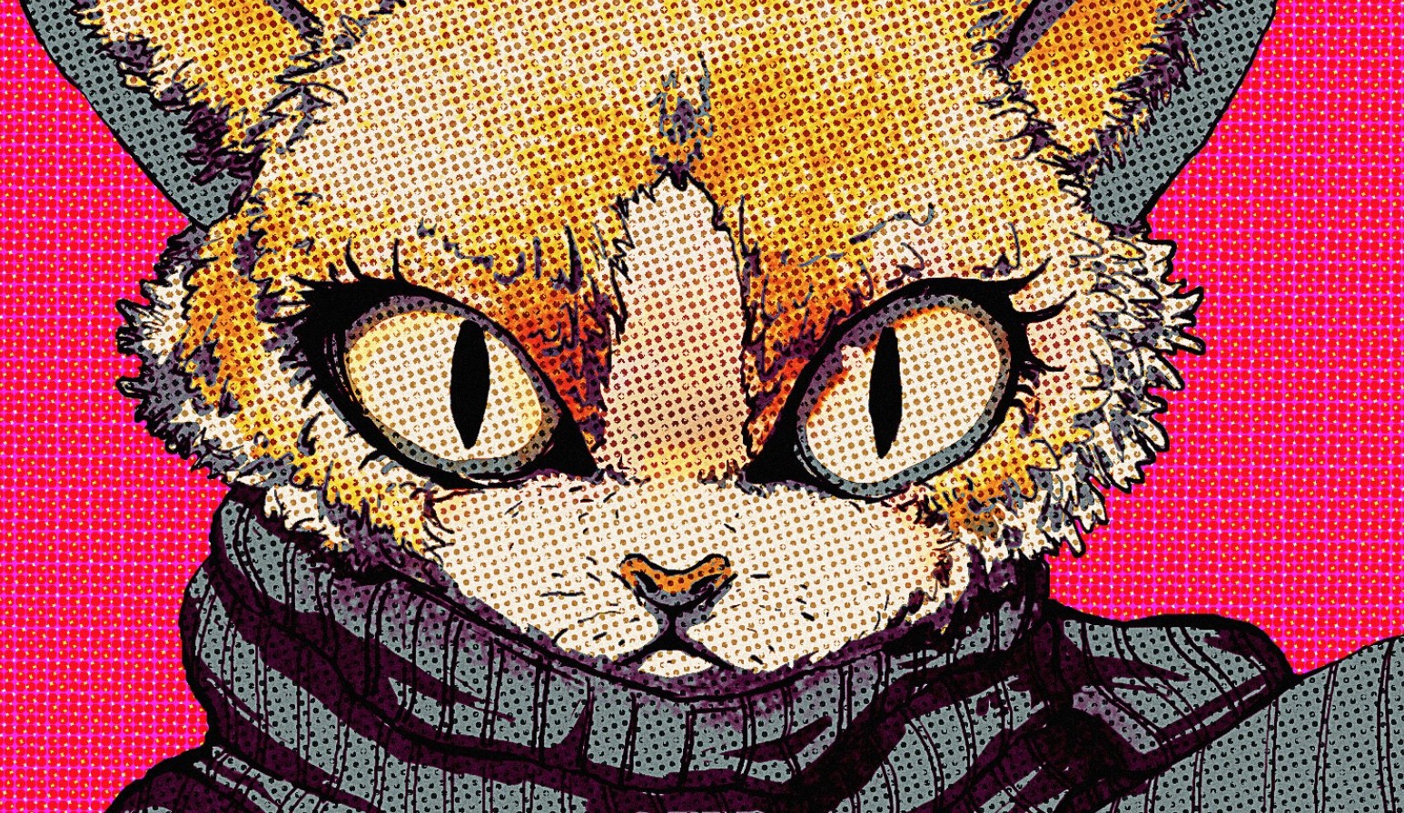 pop art wallpaper,cartoon,animated cartoon,art,illustration,cat