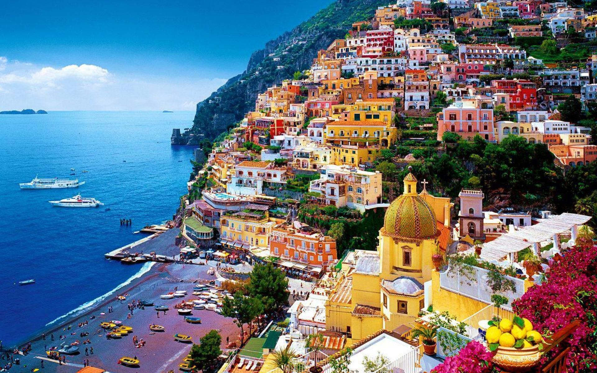 イタリアの壁紙,町,観光,自然の風景,海岸,市