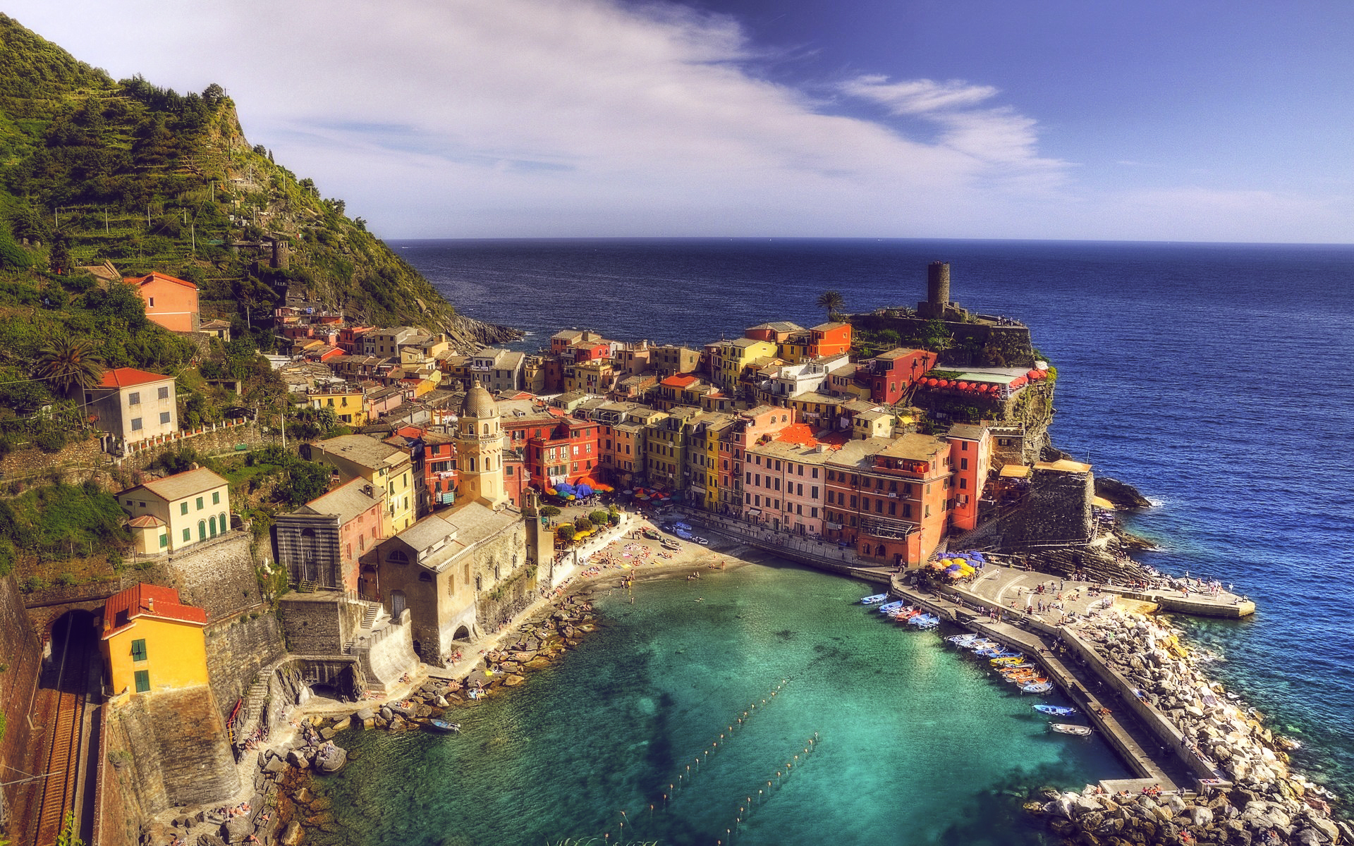 carta da parati italia,costa,paesaggio naturale,mare,cittadina,turismo