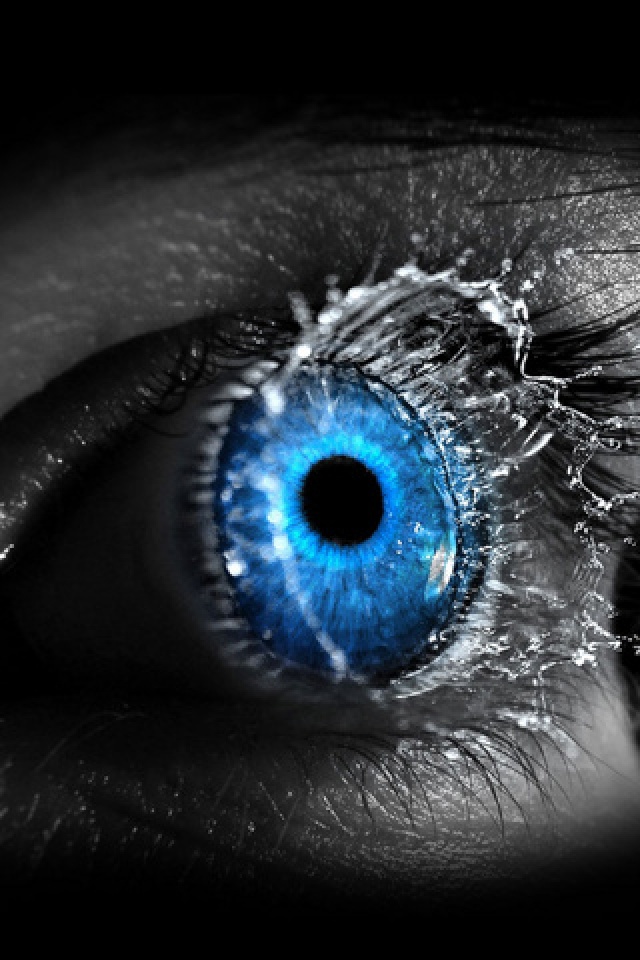 iphone 4s fondo de pantalla,azul,ojo,iris,de cerca,pestaña