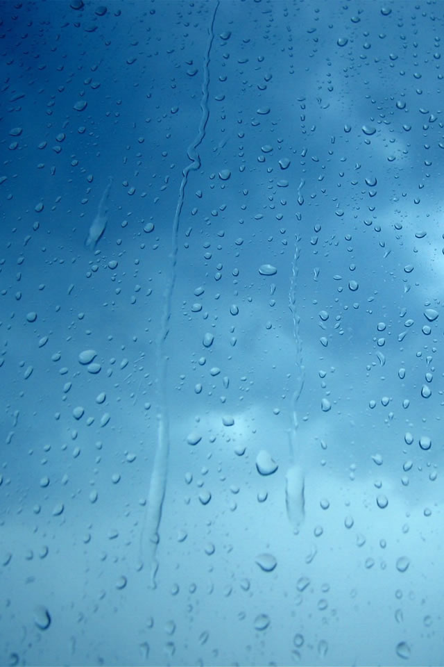 iphone 4s壁紙,青い,水,落とす,空,雨