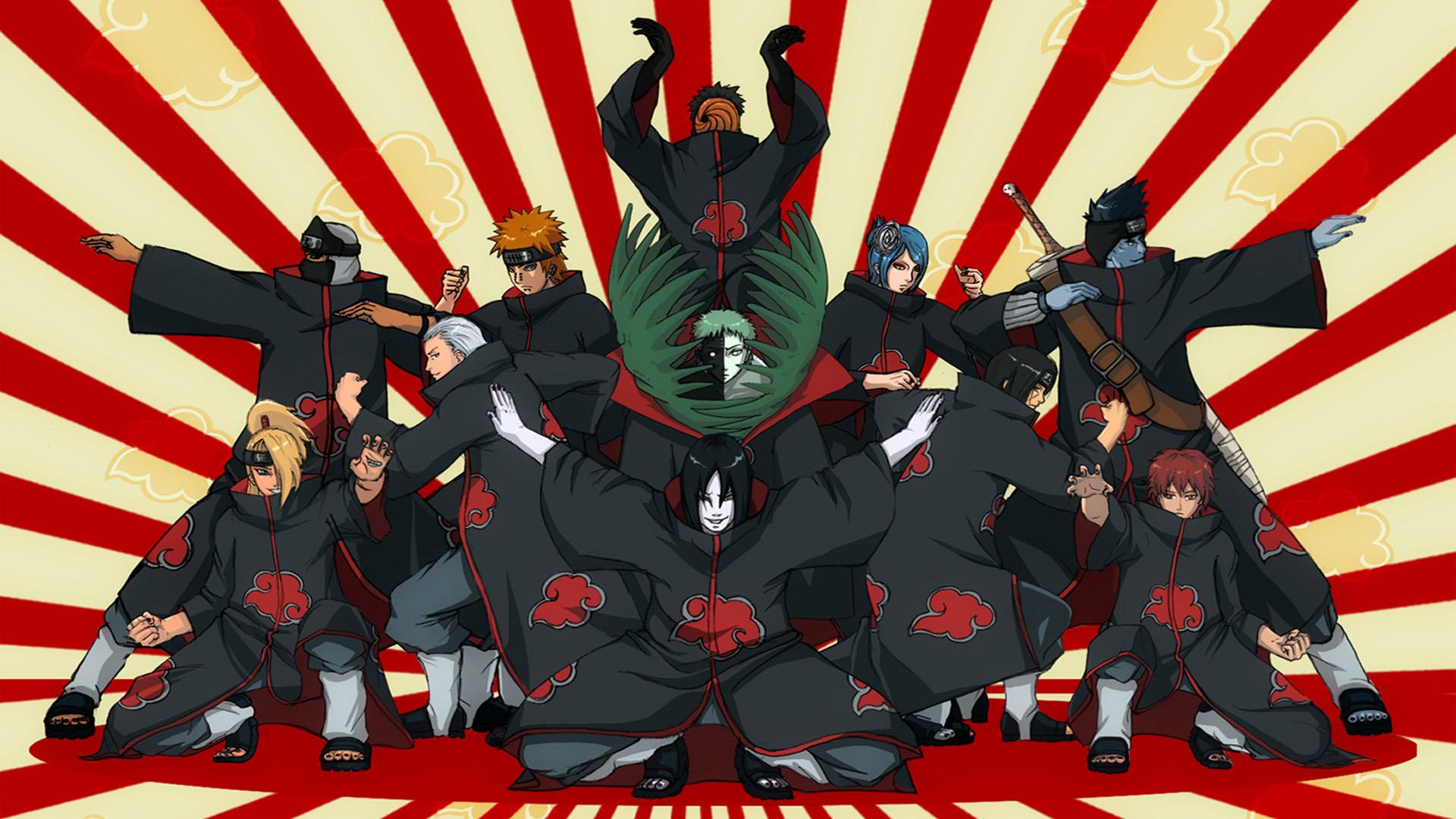 akatsuki wallpaper,fictional character,team,flag,gesture,anime