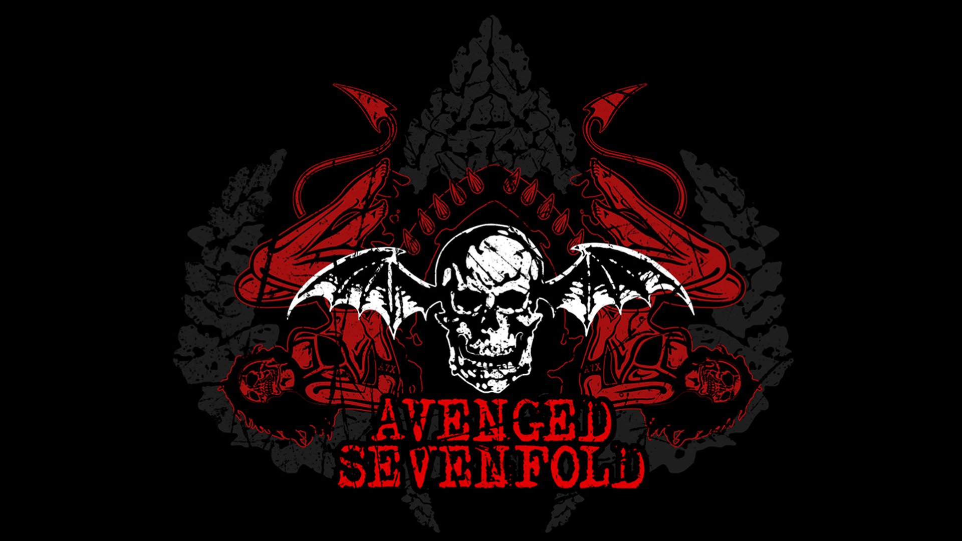 avenged sevenfold wallpaper,black,red,logo,graphic design,font