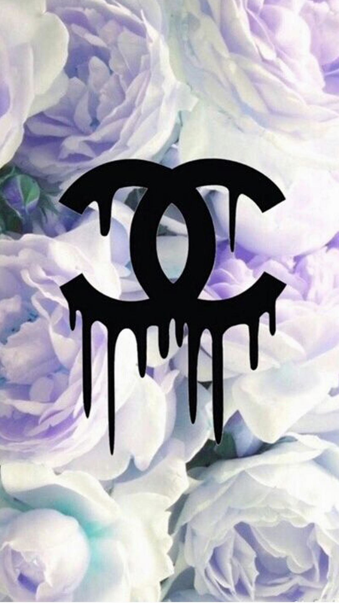 chanel wallpaper,purple,graphic design,font,illustration,graphics