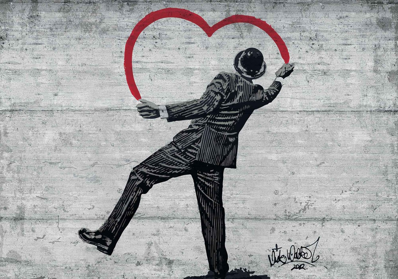 banksy tapete,straßenkunst,kunst,illustration,bildende kunst,erfundener charakter