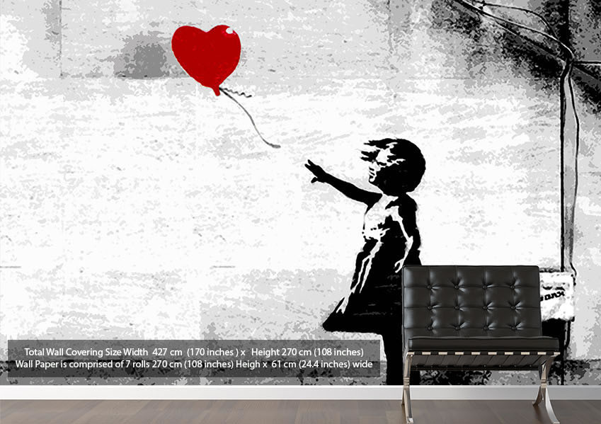 fond d'écran banksy,rouge,mur,art,noir et blanc,illustration