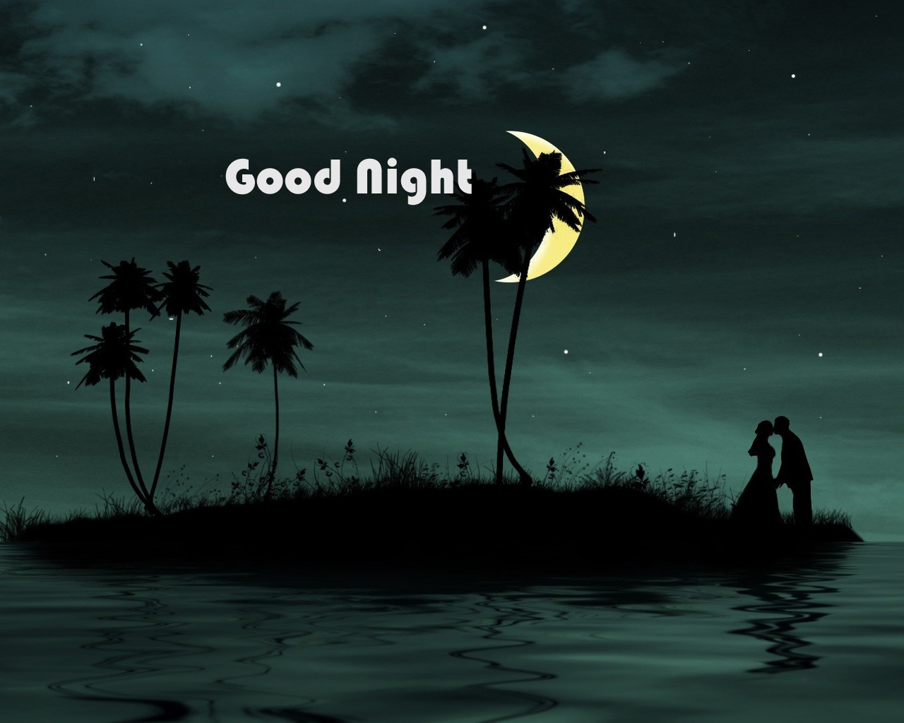 新しいおやすみの壁紙,空,木,図,シルエット,月光