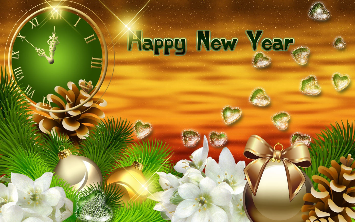 new year 3d wallpaper,plant,christmas eve,tree,event,christmas