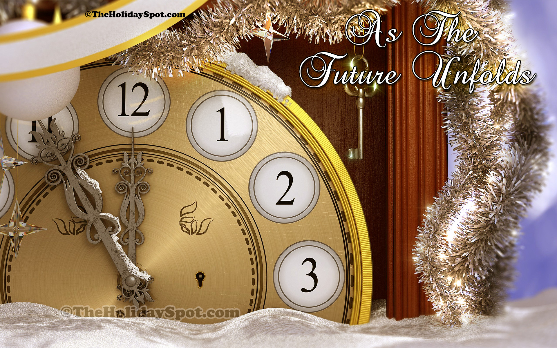new year 3d wallpaper,clock,alarm clock,home accessories,new year,interior design
