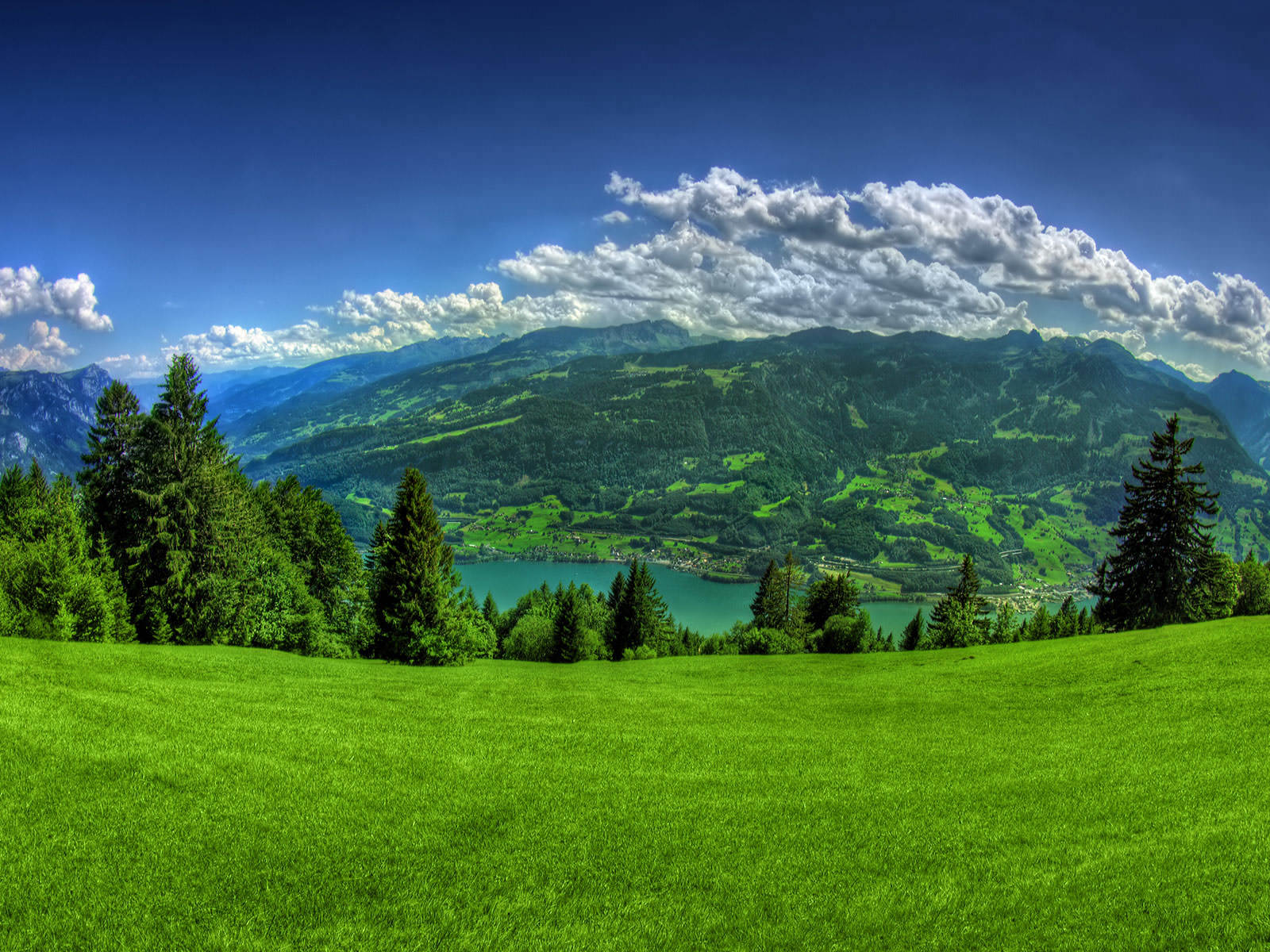 tapete natur 1600x1200,natürliche landschaft,natur,berg,gebirge,wiese