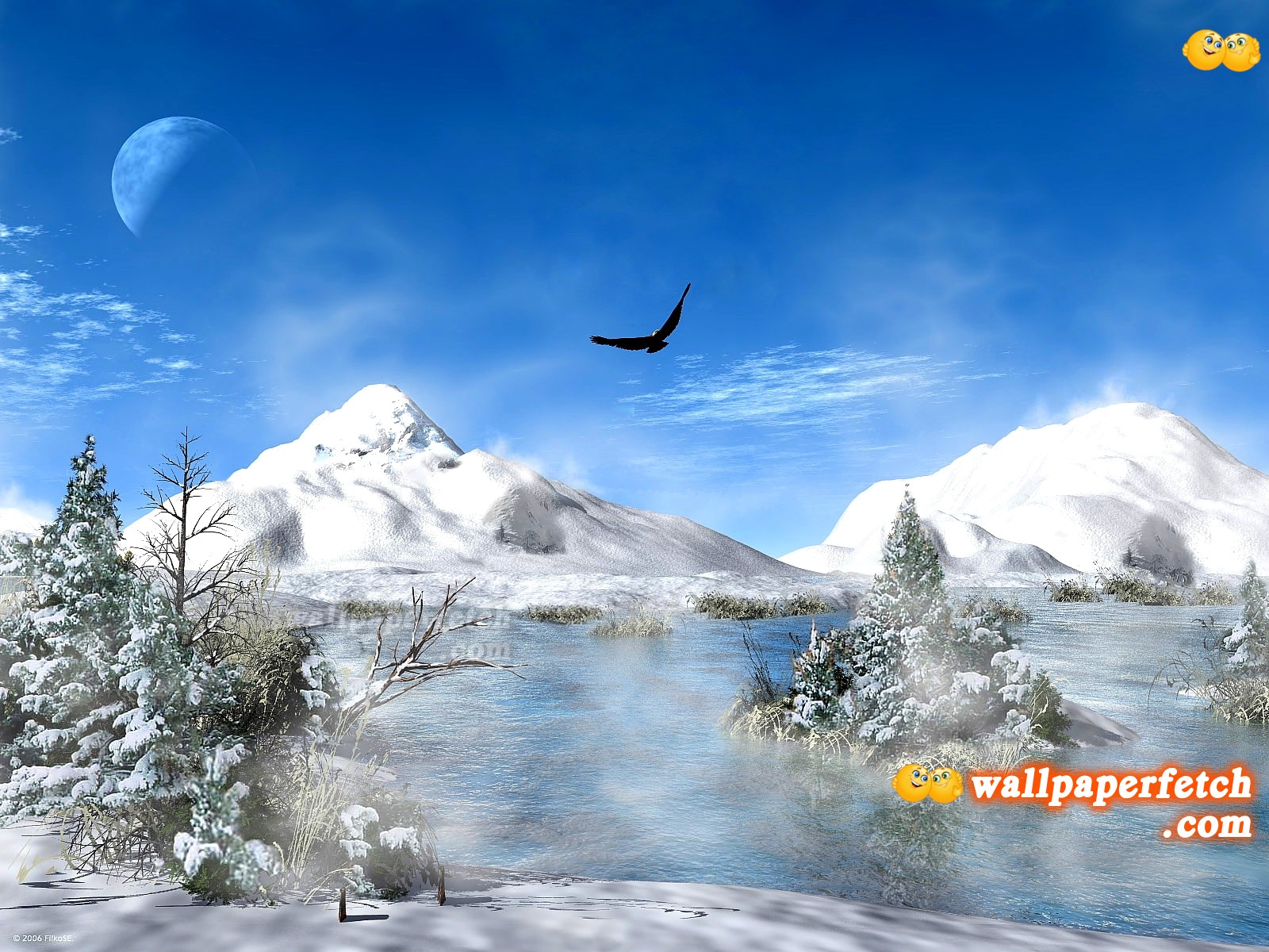 壁紙自然1600x1200,自然,空,雪,冬,山